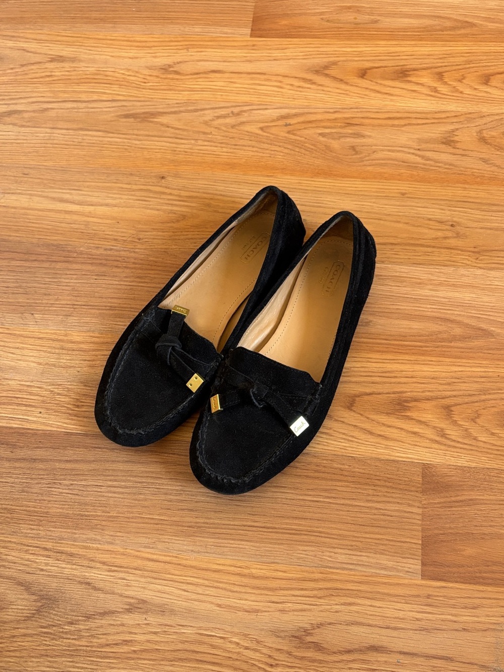Coach Black Frida Suede Loafers AS-IS